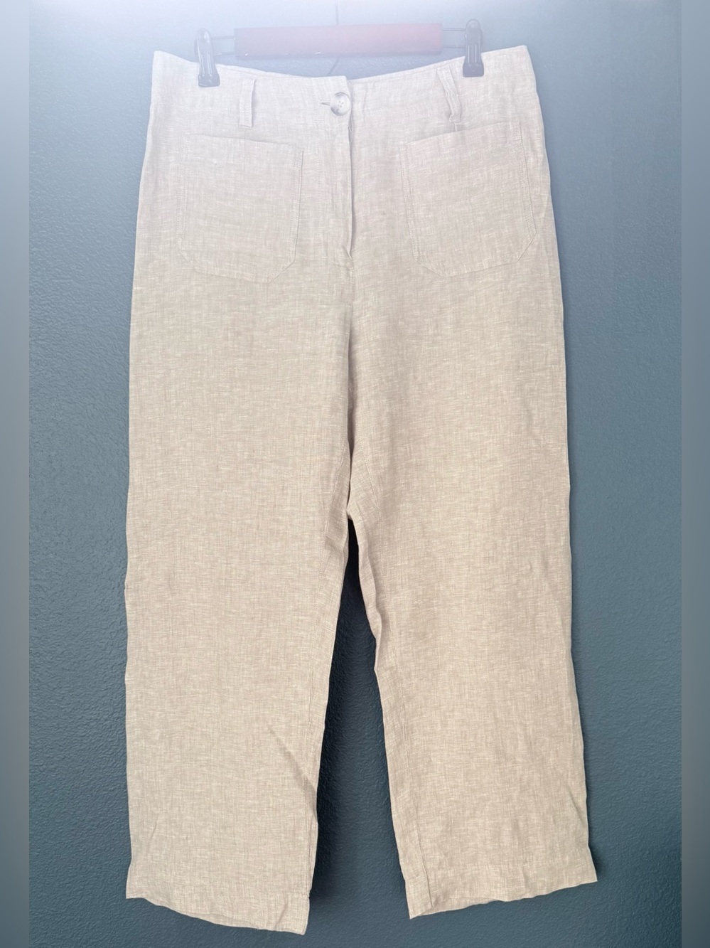 Quince 100% European Linen Patch Pocket Wide Leg Pant - Picture 8 of 8